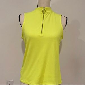 Neon Green Zip Up Tank